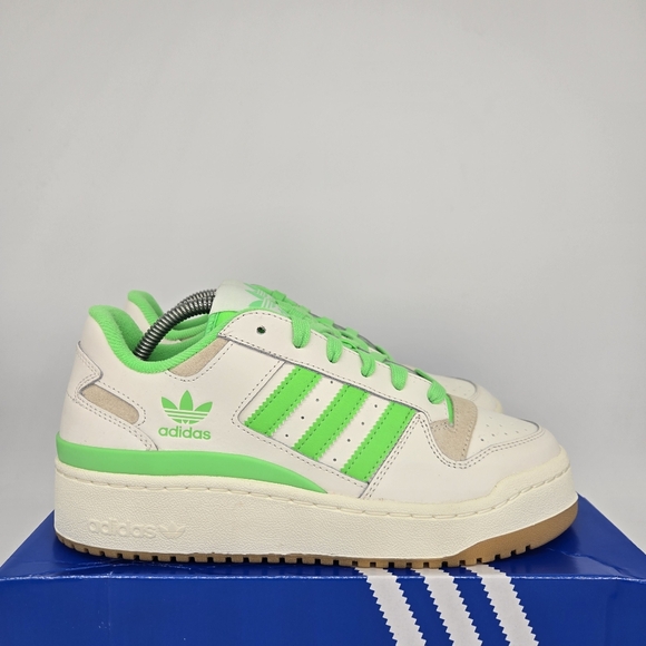 New Adidas Forum Bold Stripes 'White Green' Women's Shoes Size 6 - Picture 3 of 8